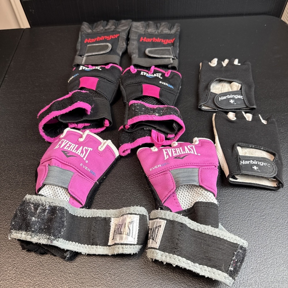 Harbinger Women's Feverlast Wash and Dry Workout Weightlifting Glove LOT 4